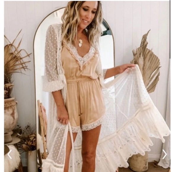 SOLD! Spell Wild Love Silk Romper - Picture 1 of 12